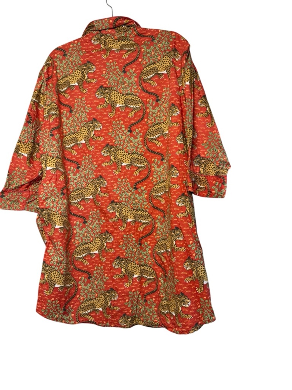 Printfresh Basheera Leopard Cotton Sleepshirt With Pockets Large - Picture 3 of 11